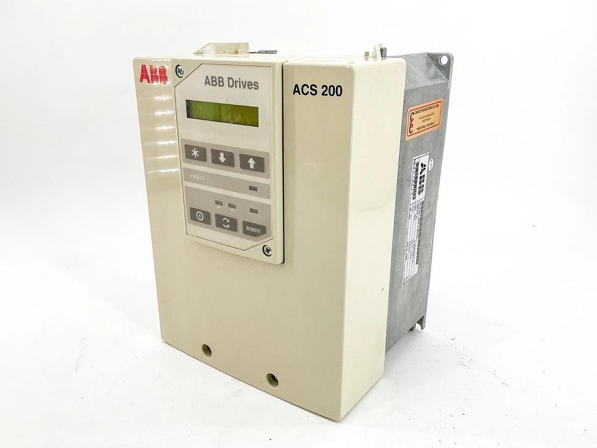 Used ABB ACS201-1P6-3-00-10 AC Drive 480V 3A 3PH 63Hz - For parts - Not working