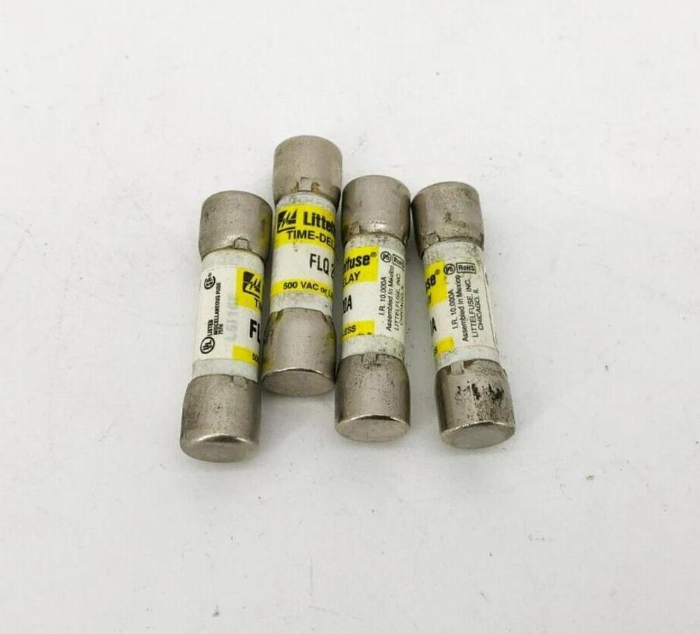 Lot of 4 New Littelfuse FLQ 20A Time Delay Fuses 20A 500VAC