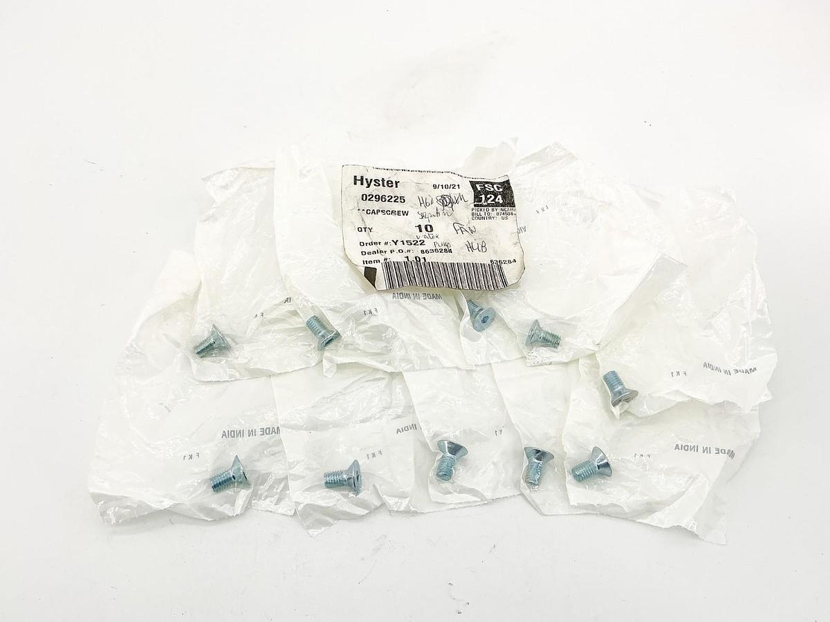 New Lot of 10 Hyster 0296225 Cap Screw