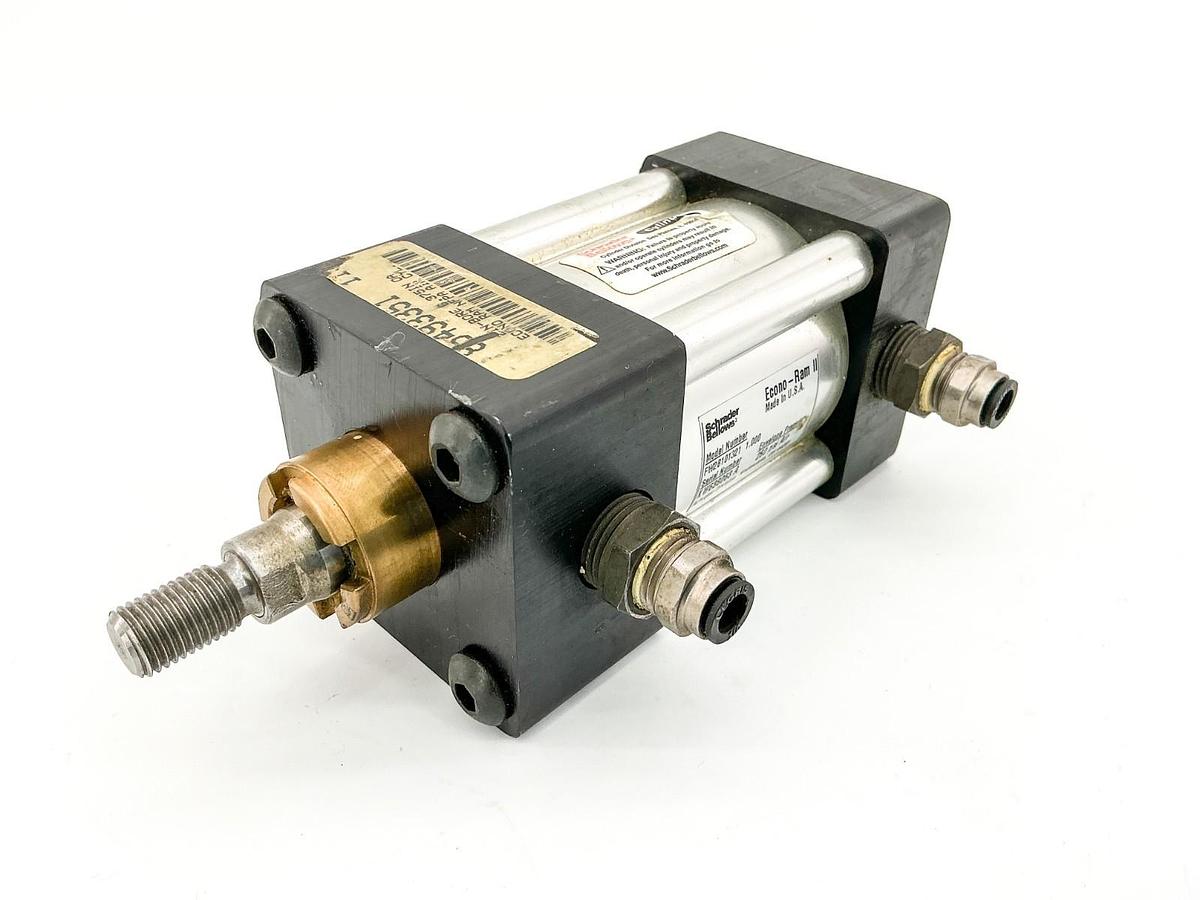 Used Schrader Bellows FW2B101321 1.00 Pneumatic Cylinder 2" Bore 1" Stroke 250PSI
