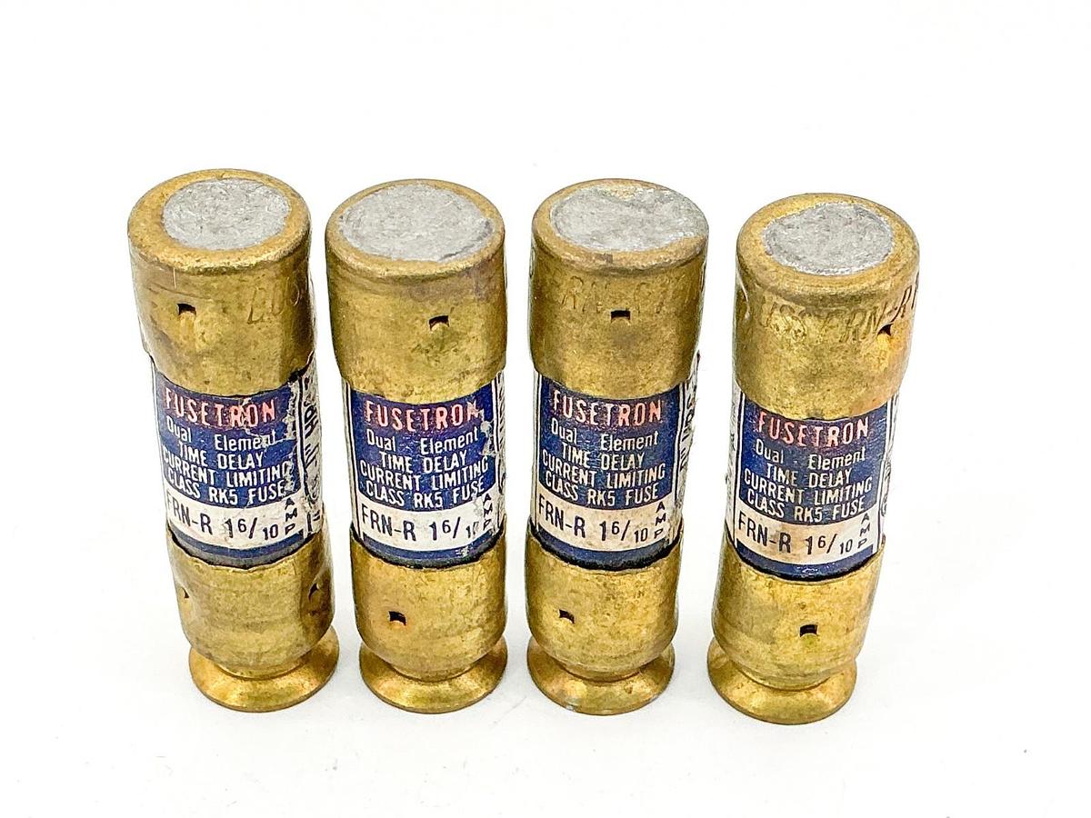 New Lot of 4 Bussmann FRN-R1-6/10 Time Delay Fuse 1-6/10A 250V RK5 - No Box