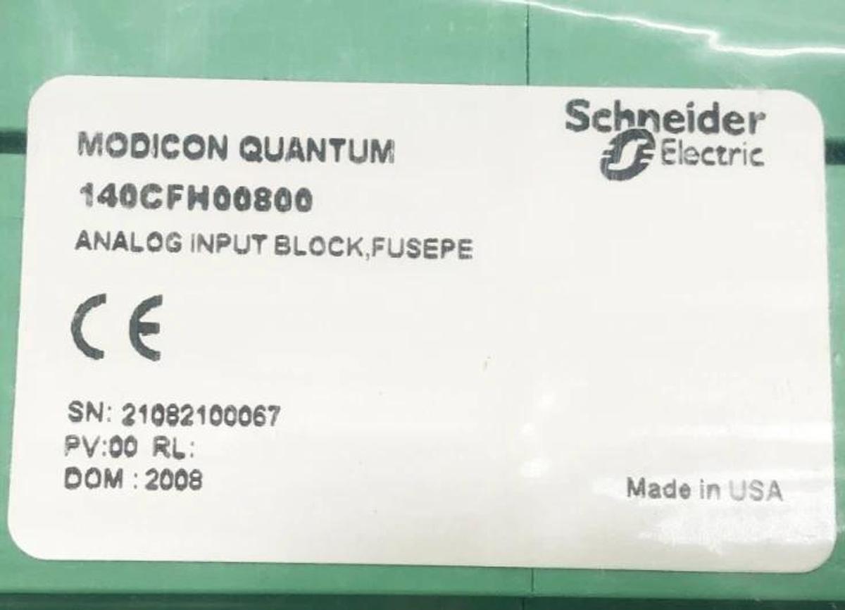 New Schneider Modicon 140CFH00800 Analog Input Block - No Box