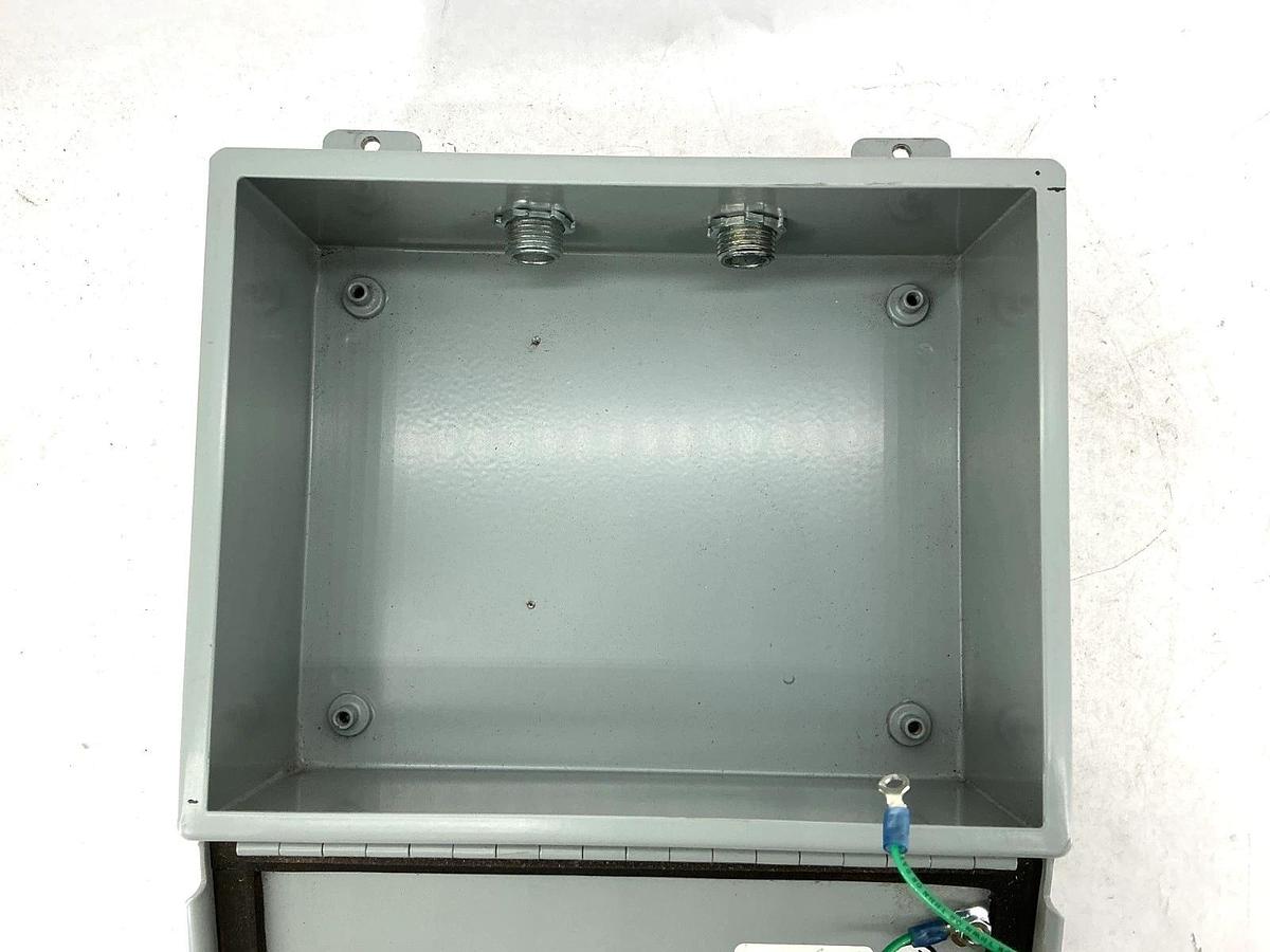 Used Hoffman A1008CH Junction Box Enclosure Panel Mount 10"X8"X4" Gray 55410