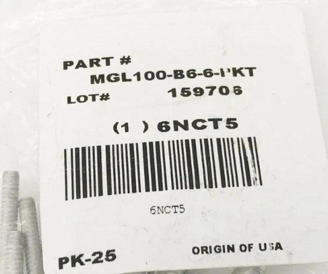 Lot of 125 MGL100-B6-6-PKT Blind Rivets 1.796" L 0.1875" Dia. 6NCT5