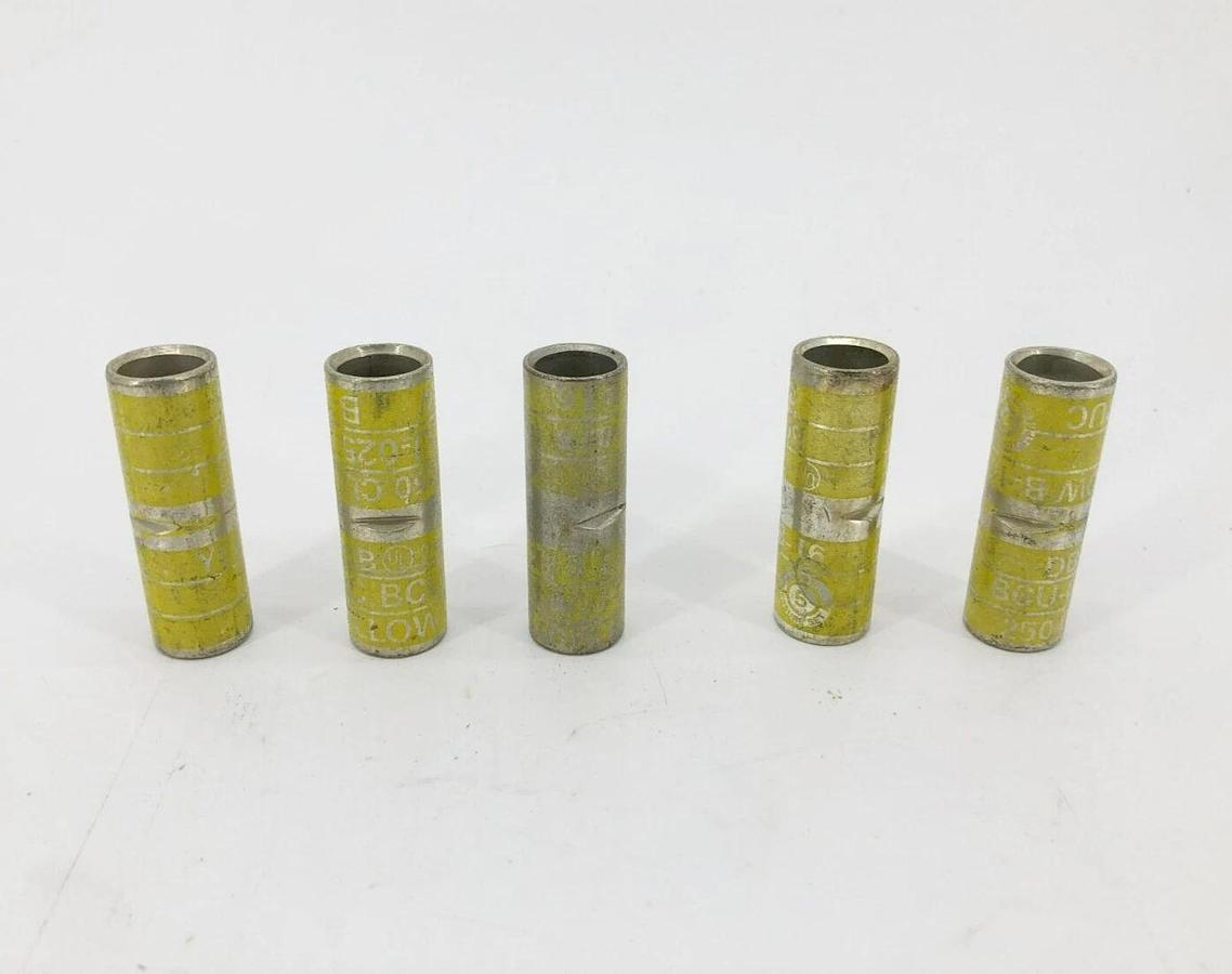 Lot of 5 New Penn-Union BCU-025 Splice Connectors Yellow B-16 250 CU