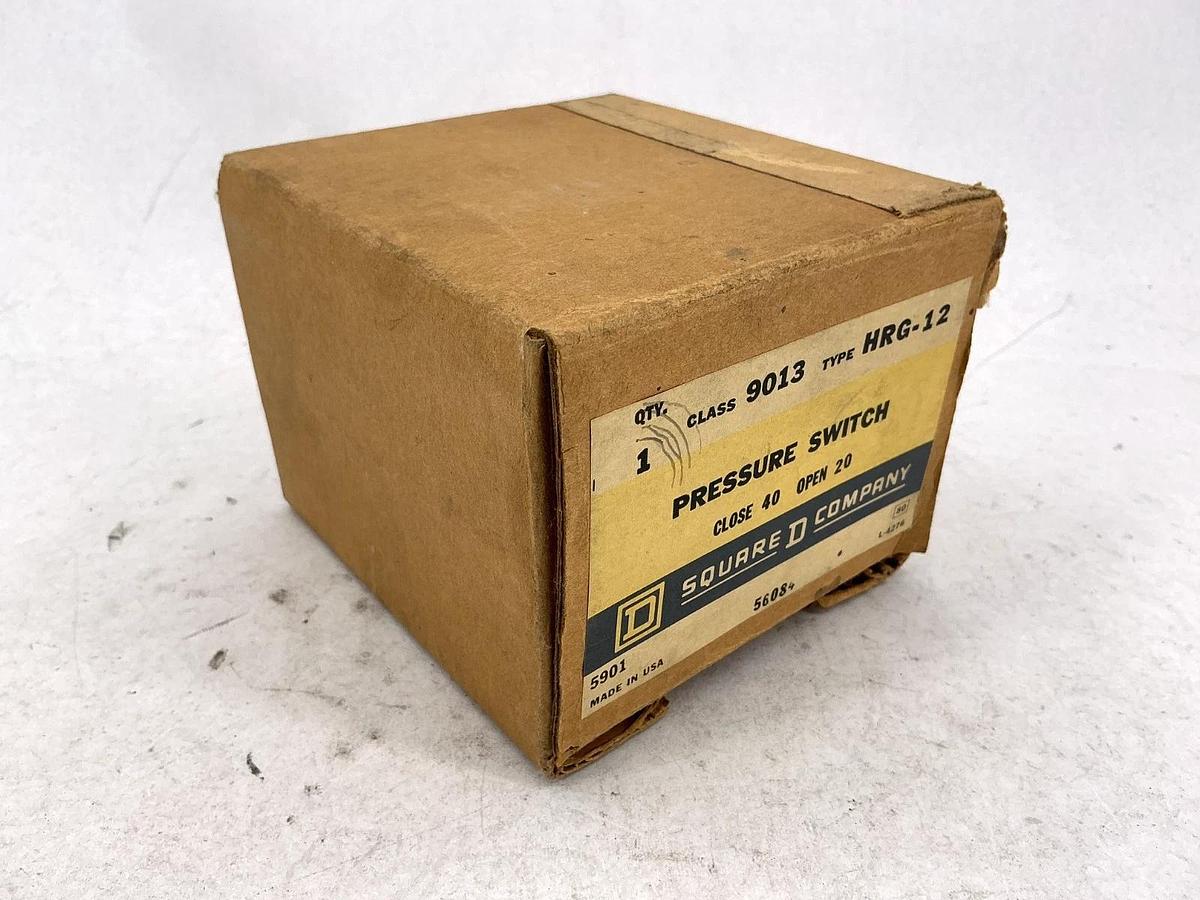 Square D 9013HRG-12 Pressure Switch Close 40 Open 20 9013HRG12 56084