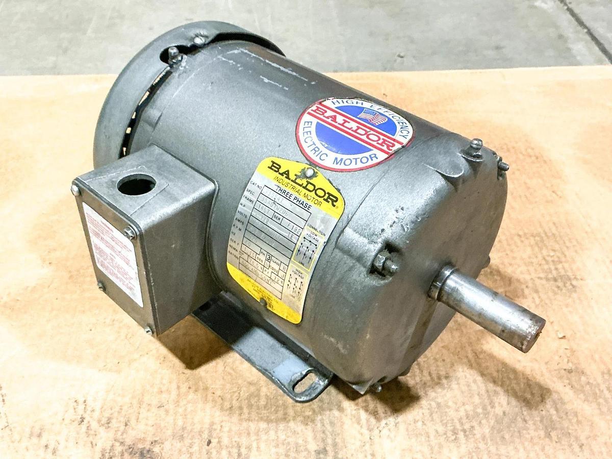 Used Baldor M3554T Electric Motor 1-1/2HP 3PH 460V 1725RPM Spec 35A01W206