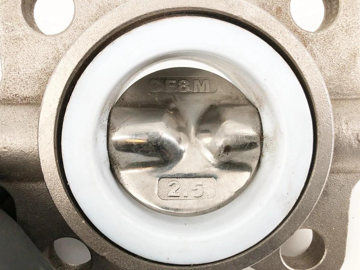 New 2-1/2" Butterfly Valve Disc/ Body: CF8M Shaft: SS316 DN65 - No Box
