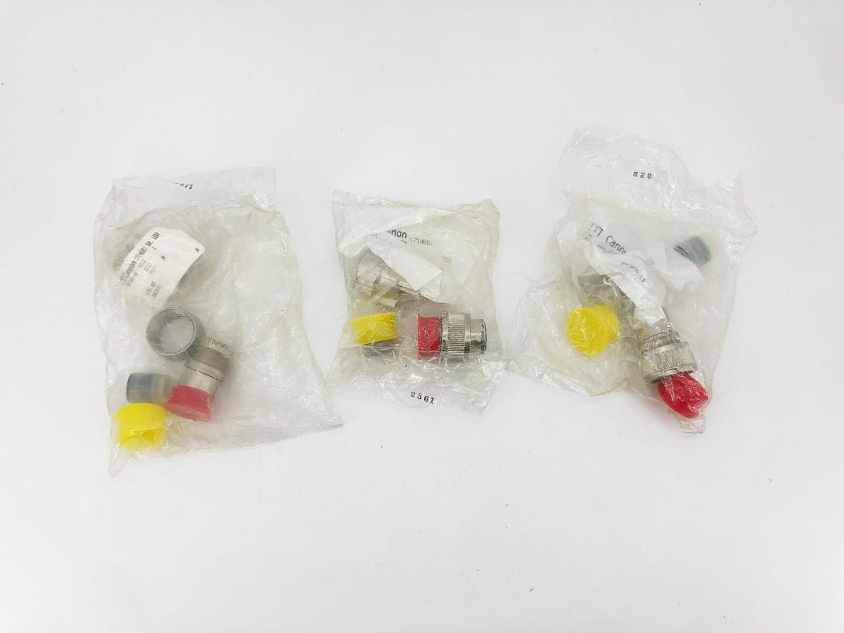 Lot of 3 New ITT Cannon CA3106E18-A71 End Bell Assembly 057-0447-100