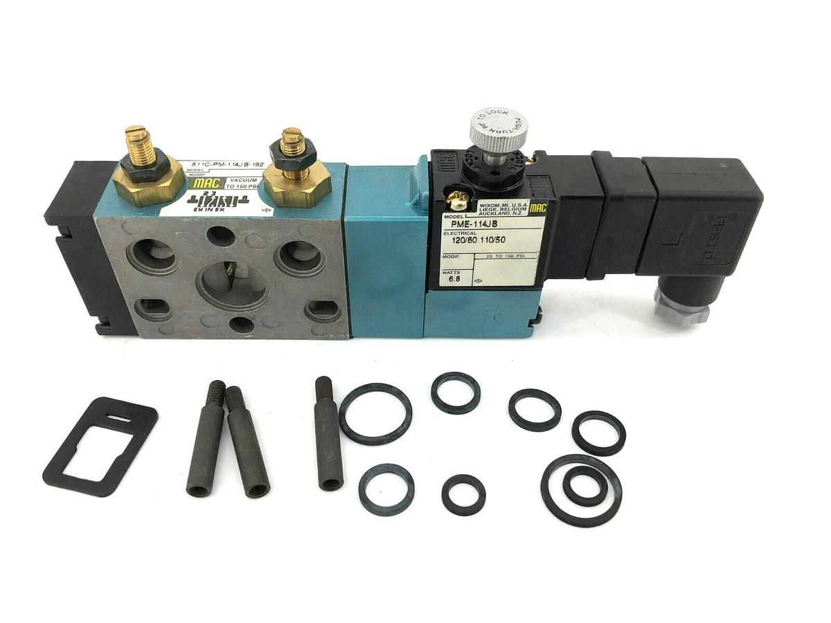 New MAC Valves 811C-PM-114JB-192 Solenoid Valve 110-120VAC 50/60Hz