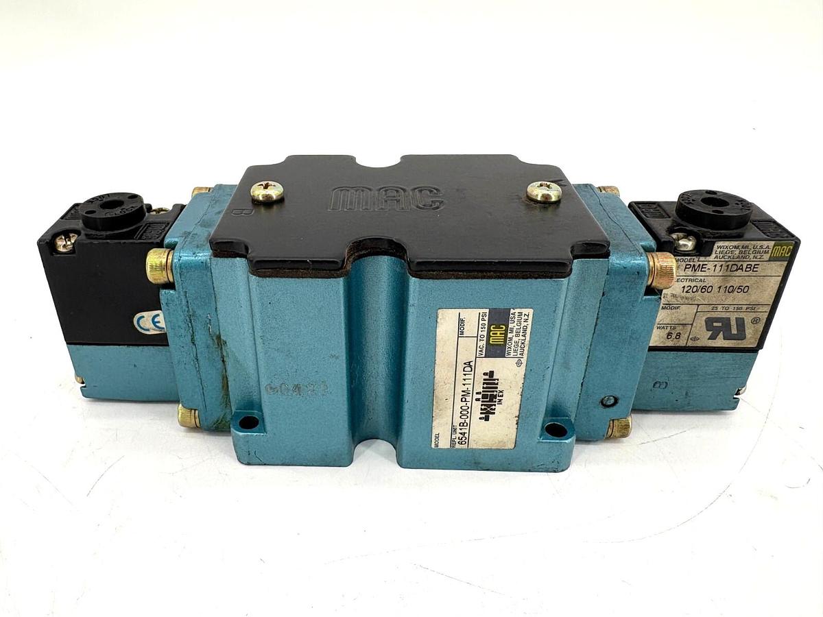 New MAC Valves 6541B-000-PM-111DA Solenoid Valve 110/120V - No Gasket No Box