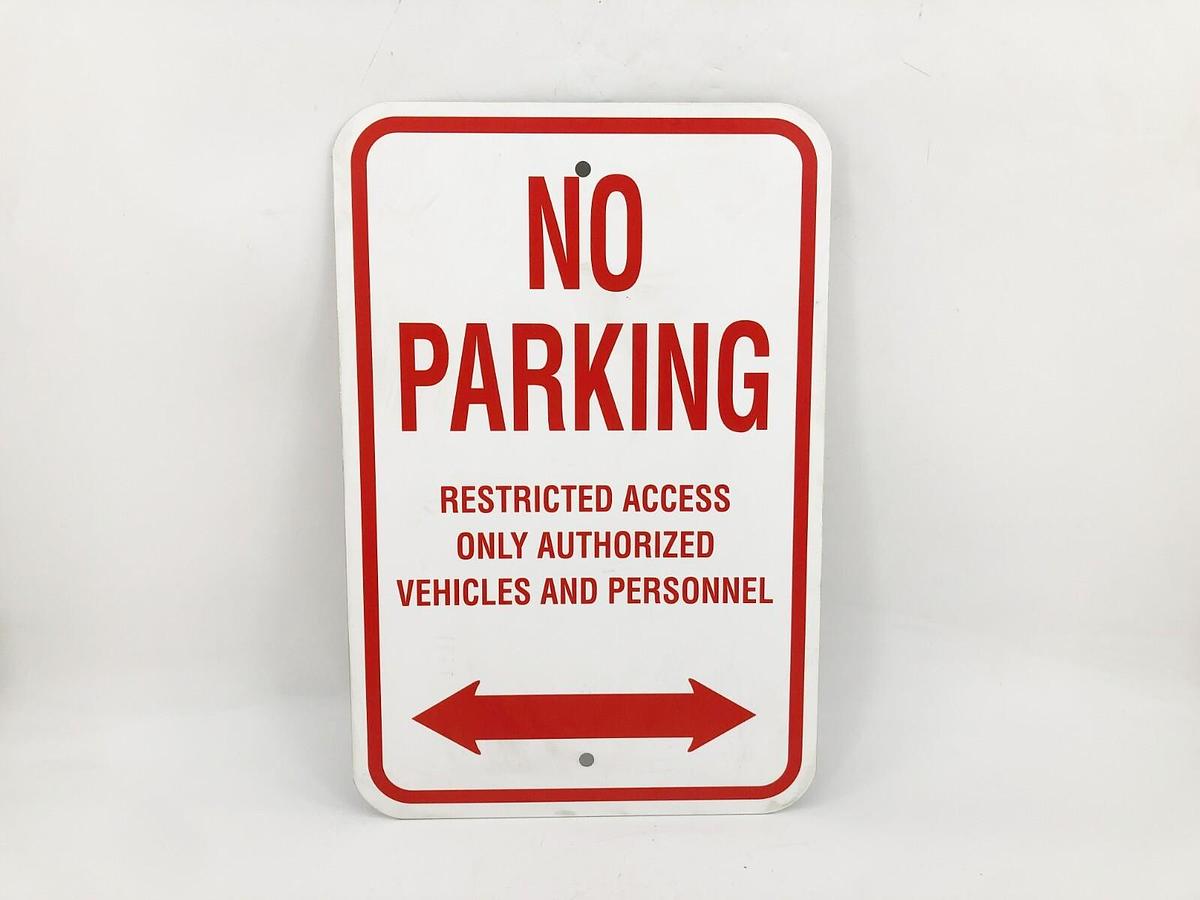New NO PARKING RESTRICTED ACCESS Sign 18" x 12"