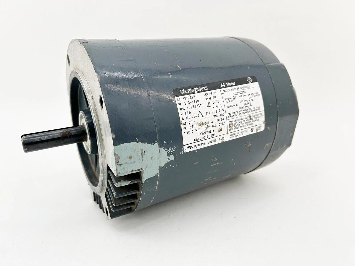 Used Westinghouse 13403 AC Motor 1/3-1/10HP 1724RPM 7.7A 60Hz