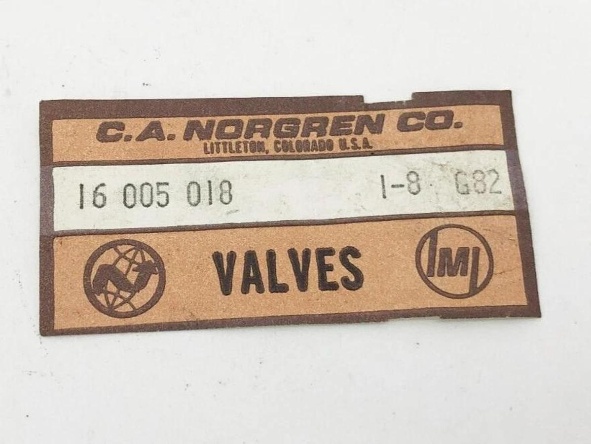New C.A. Norgren 16-005-018 Pop Type Pressure Relief Valve
