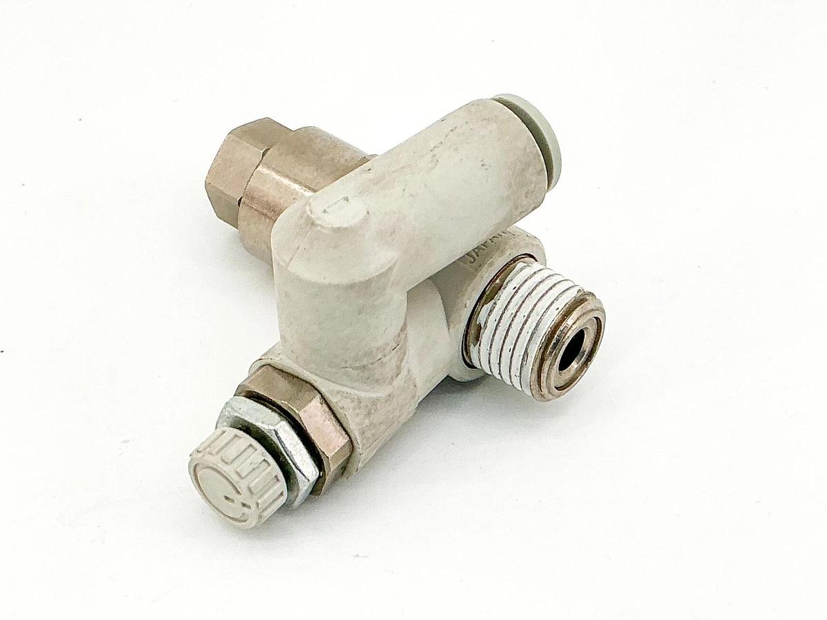 New SMC ASP430F-02-06S Flow Control Check Valve 1/4" - No Box