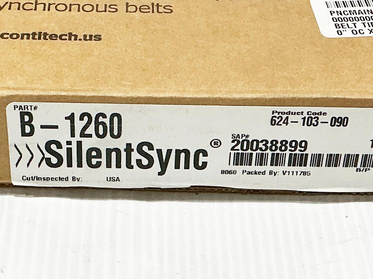 New Continental B-1260 Synchronous Belt 14MM Pitch 1260MM 90 Teeth