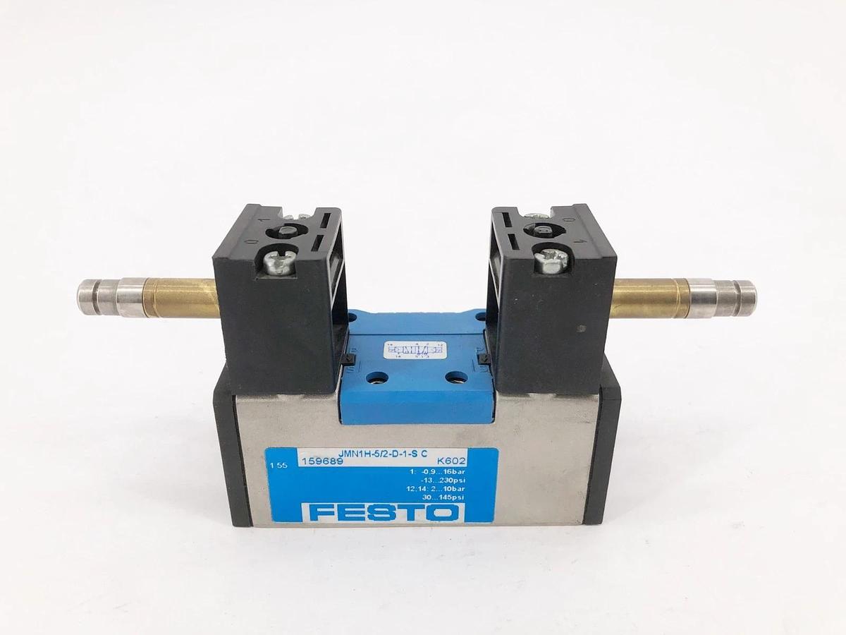 New Festo JMN1H-5/2-D-1-S-C Solenoid Valve 30-145psi 159689 - No Box