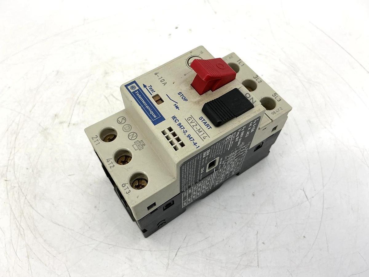 Used Lot of 2 Telemechanique GV2-M14 Manual Motor Starter 6-10A 690V 50/60HZ