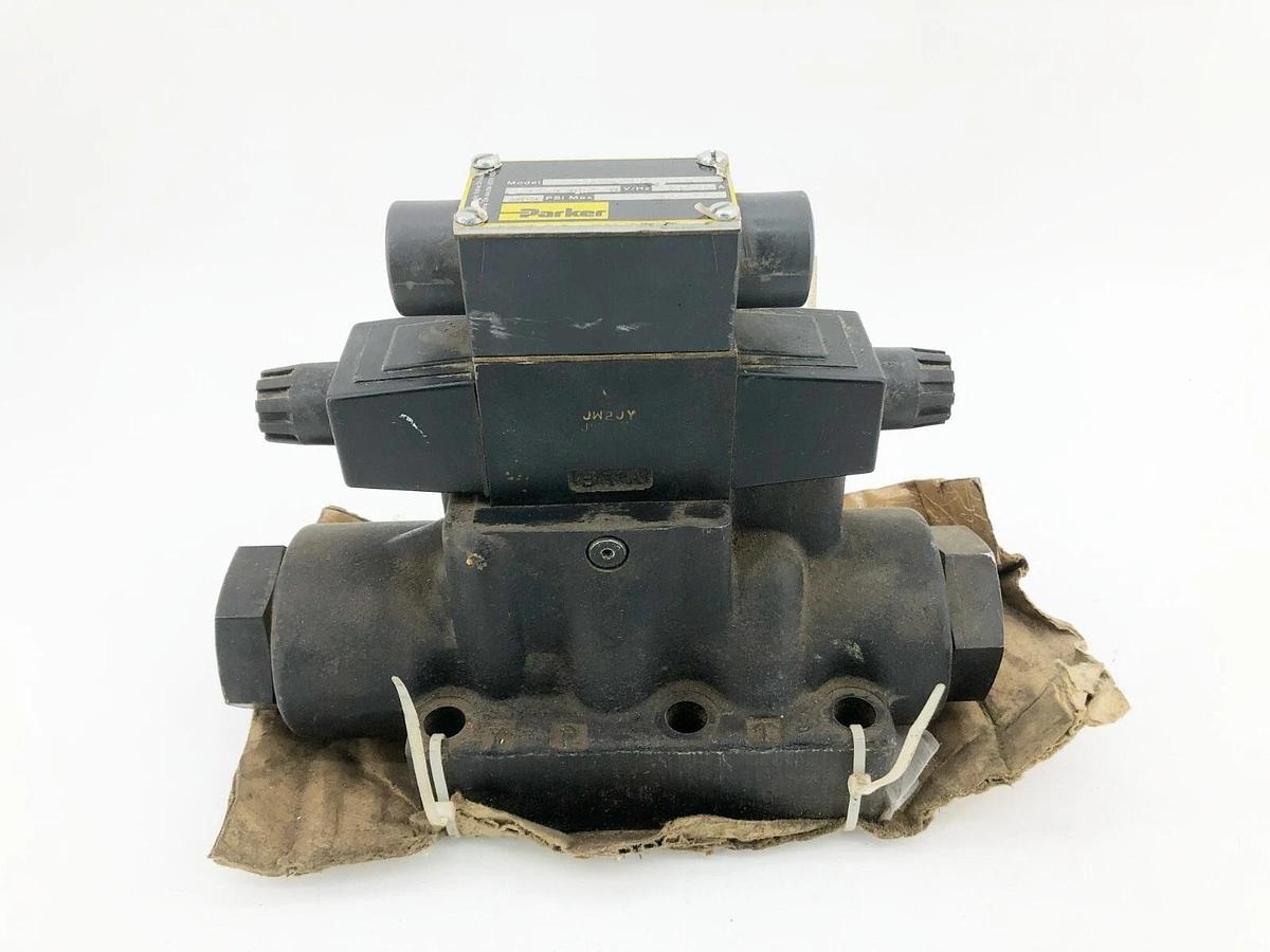 Used Parker D61VW4C4Y Directional Control Valve 110/120V 50/60Hz .48-.58A 3000psi