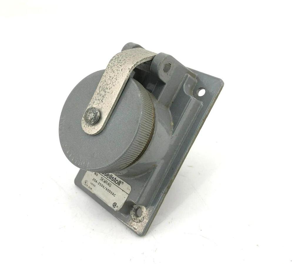 New RussellStoll SKWR4G Receptacle 20 Amp 600VAC 250VDC Receptacle 4 Wire 3 Pole