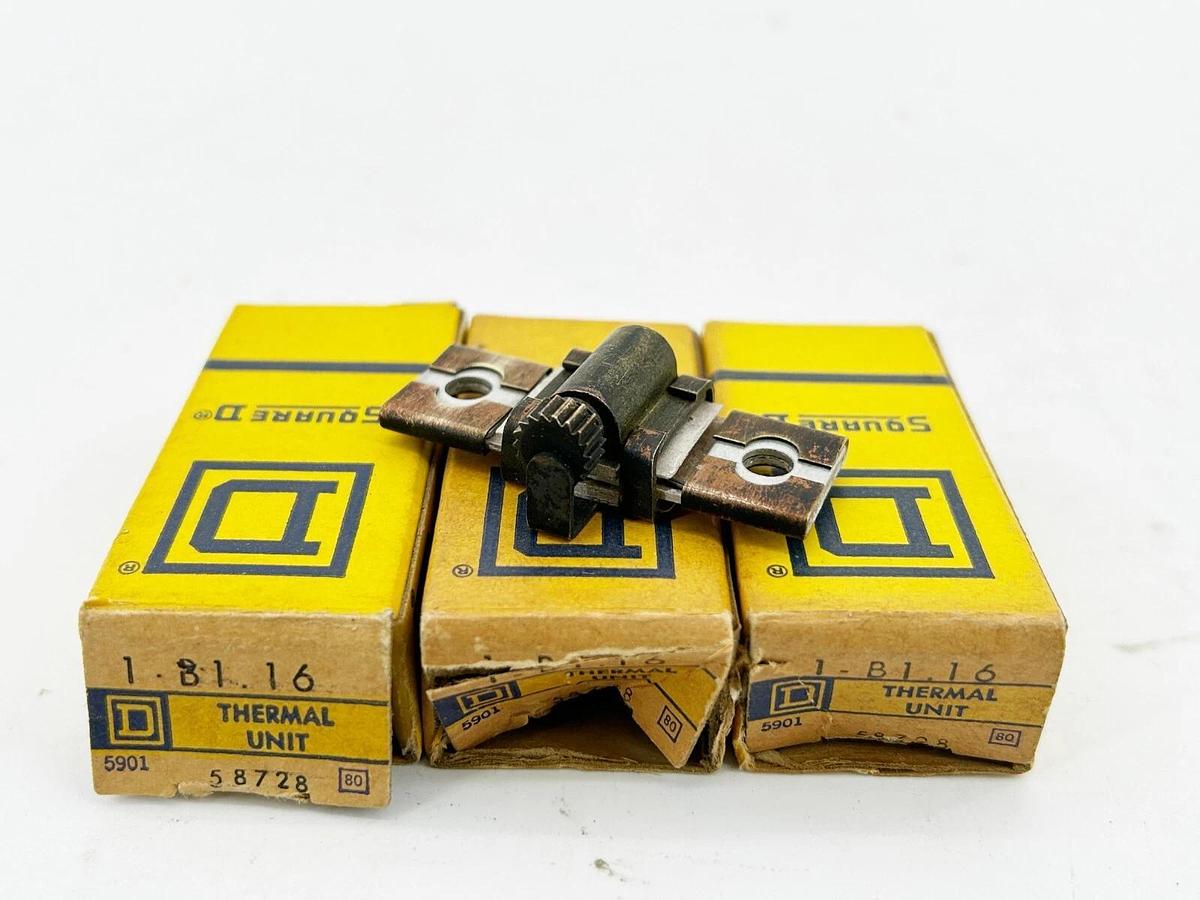 New Lot of 3 Square D B1.16 Heater Element Overload Relay