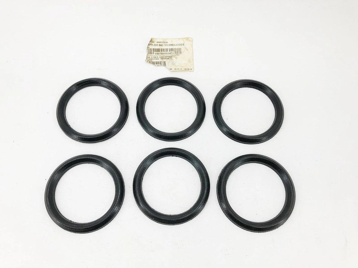 Lot of 6 New V0275003500FV Vee Packing C-Rings Neofab 2-3/4" X 3-1/2"