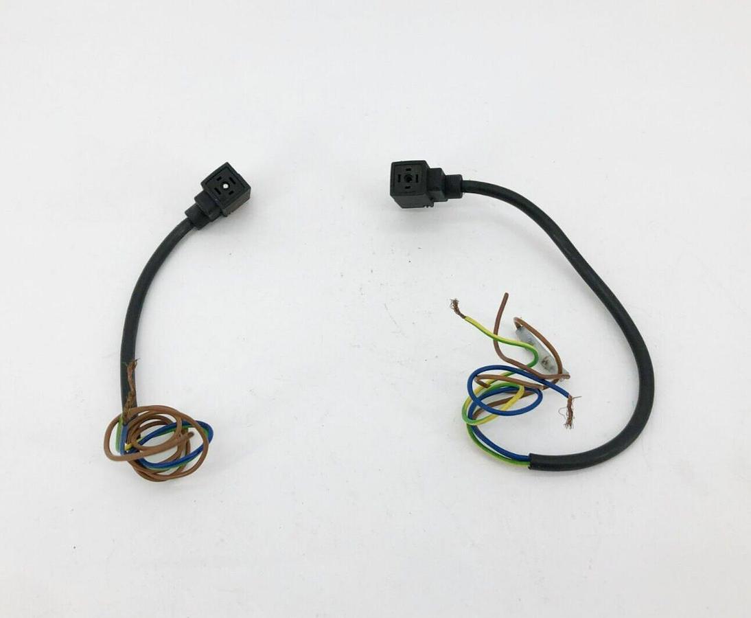 Used Lot of 2 MPM 492-C4 Solnoid Connector Cables 24V