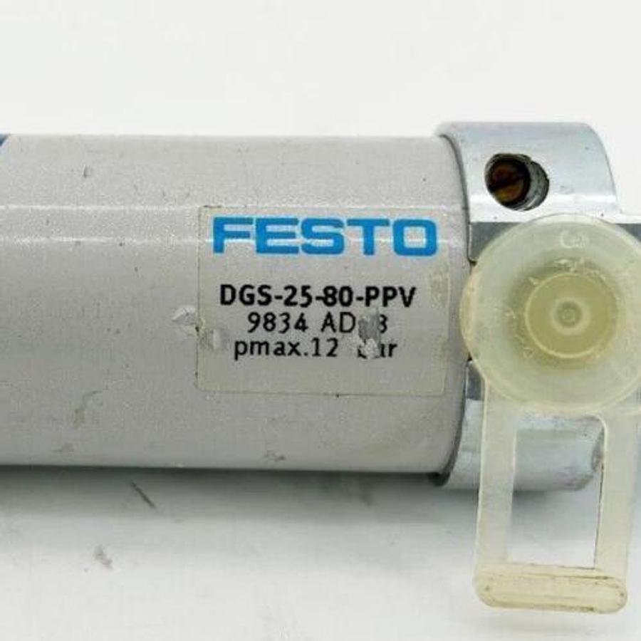 New Festo DGS-25-80-PPV Pneumatic Cylinder 12Bar 3.5" Stroke 9834