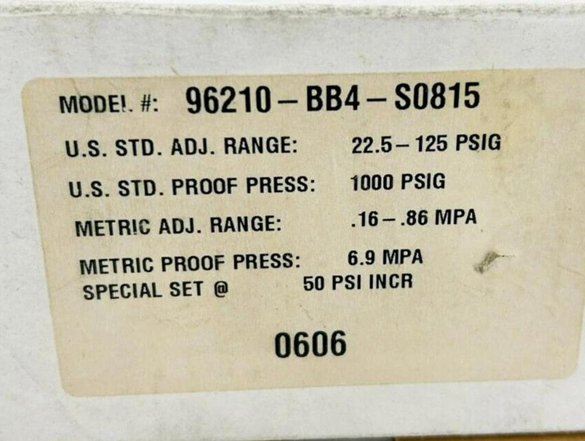 New Barksdale 96210-BB4-S0815 Pressure Switch 22.5-125 PSIG