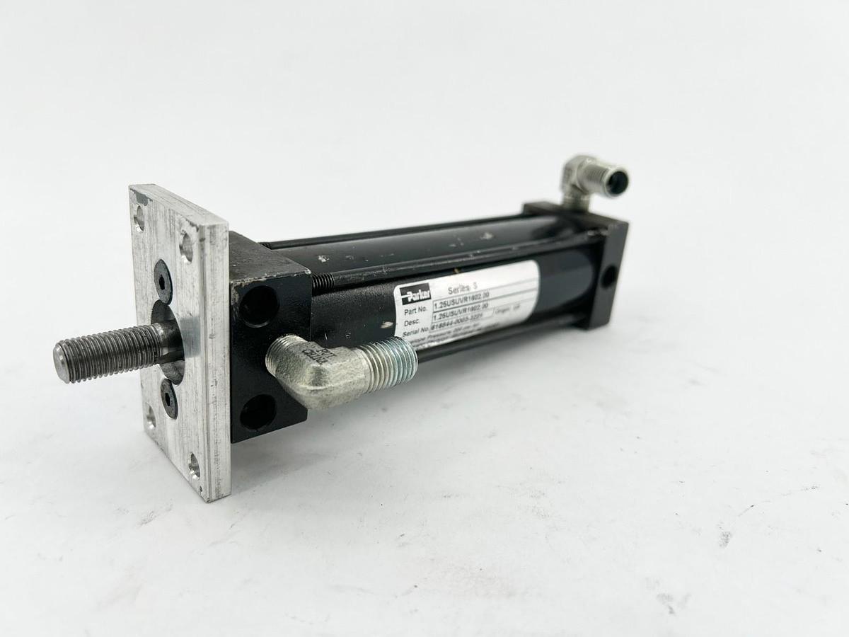 Used Parker 1.25USUVR1602.00 Pneumatic Cylinder 200PSI 1.25" Bore 2" Stroke