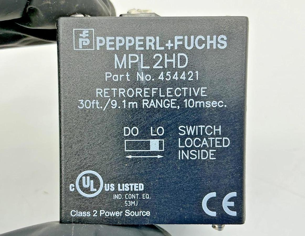 New Pepperl+Fuchs MPL2HD Photoelectric Sensor Retroflective Range 9.1m 454421
