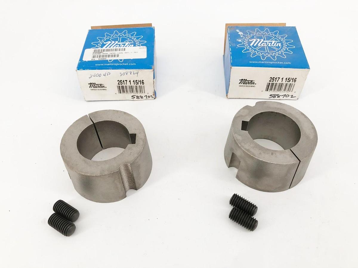 Lot of 2 New Martin 2517 1-15/16 Taper Lock Bushings
