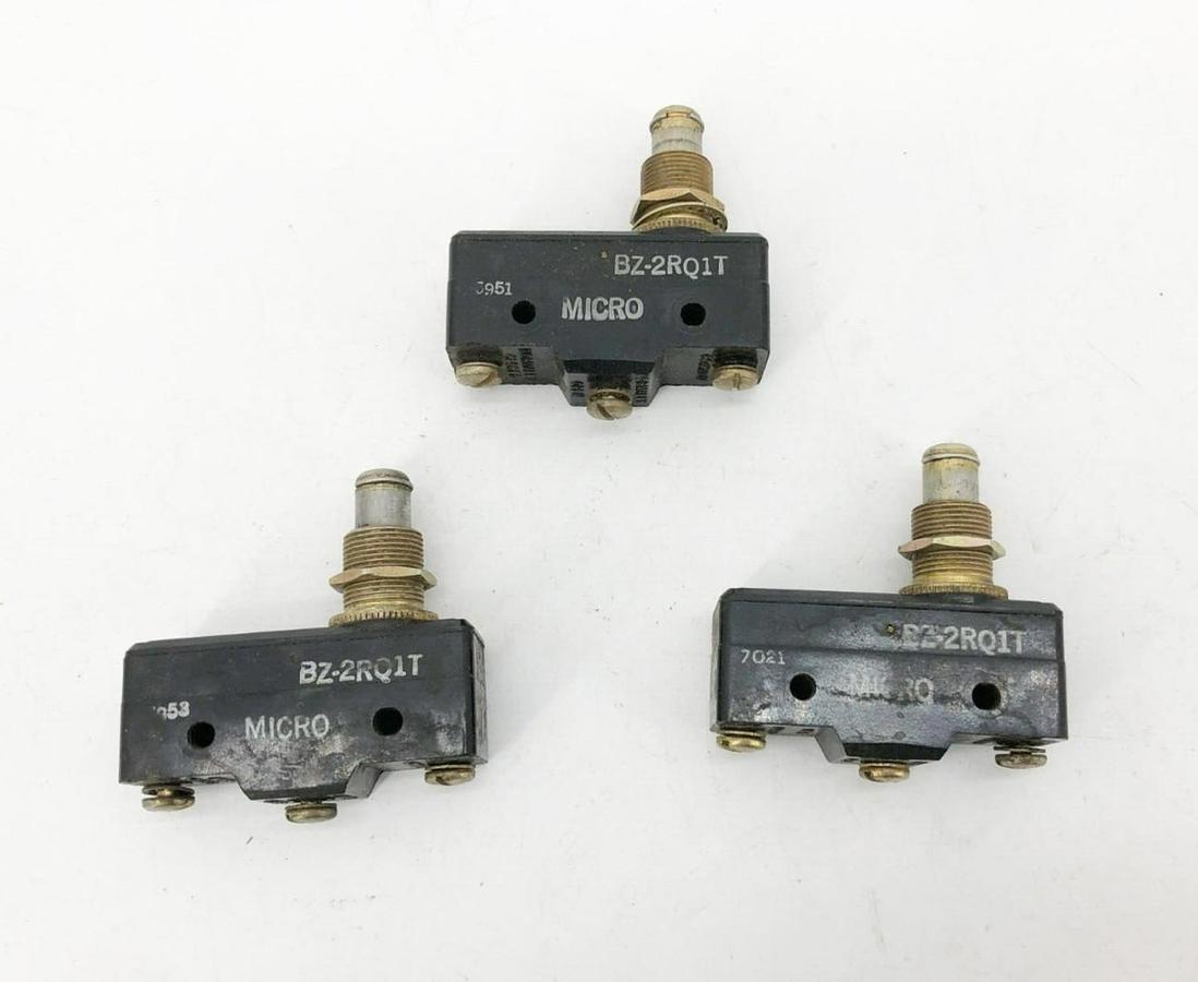 Used Lot of 3 Microswitch BZ-2RQ1T Snap Action Switches 15A 480VAC 250VDC