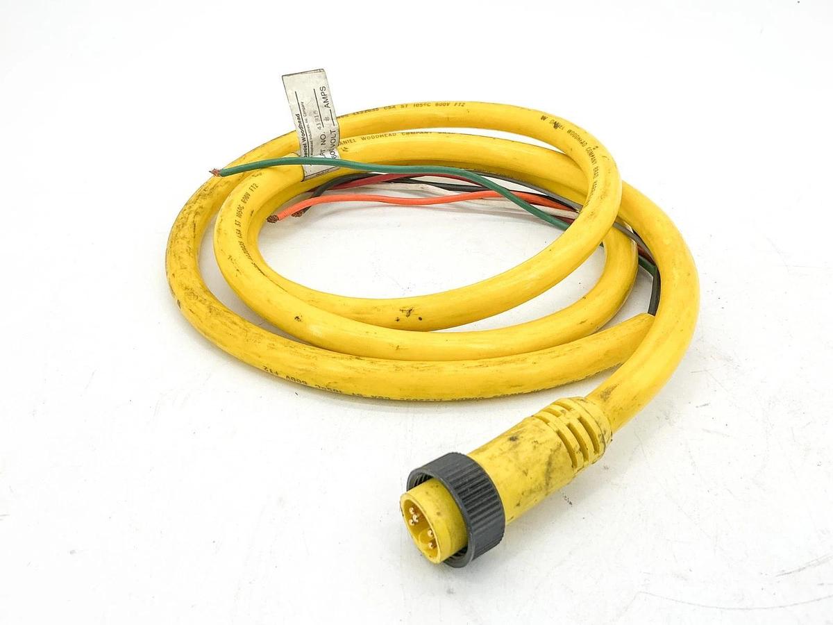 Used Daniel Woodhead 41316 Cordset 600V 8A 6 Wire
