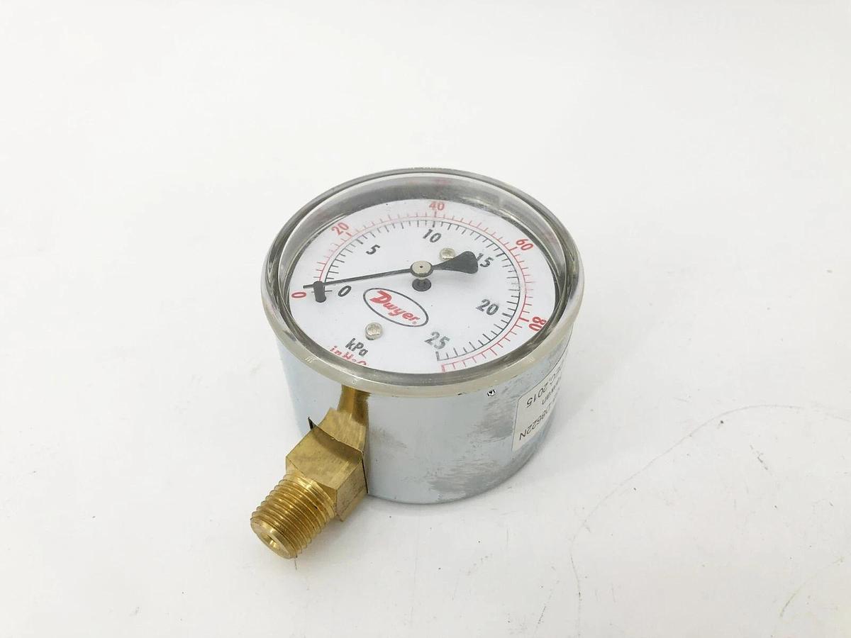 New Dwyer LPG5-D8622N Gauge 2.5" 0-100in w.c. Bottom Conn. 1/4NPT Male
