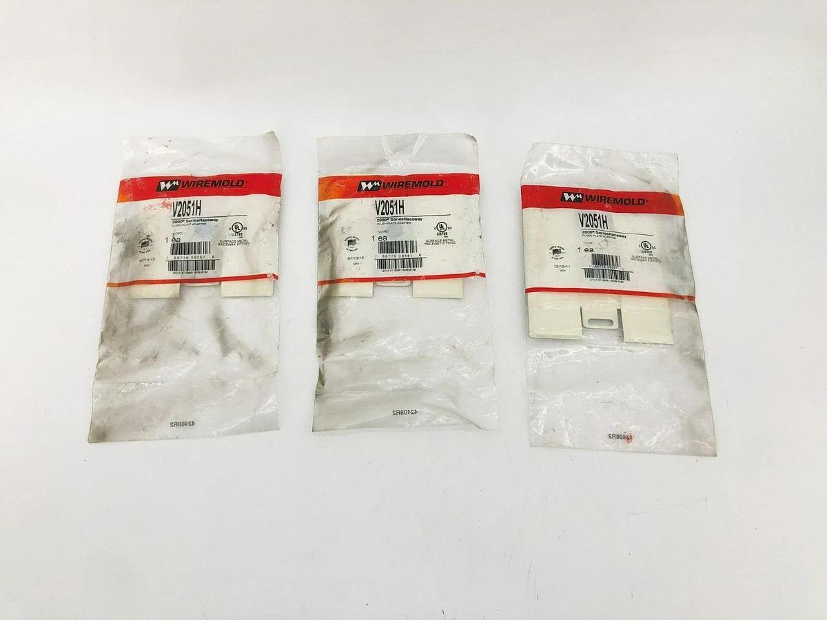 Lot of 3 New Legrand Wiremold V2015H Flush Plate Adapters Ivory
