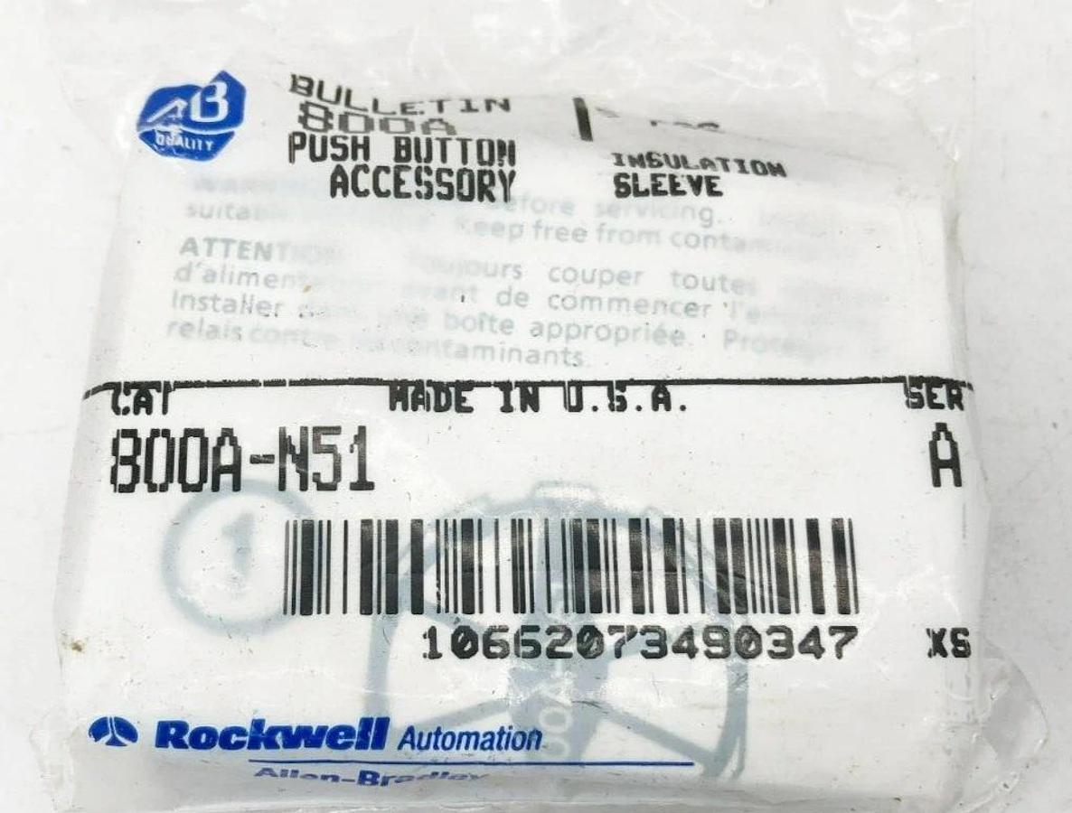 Lot of 10 New Allen Bradley 800A-N51 Push Button Insulation Sleeves
