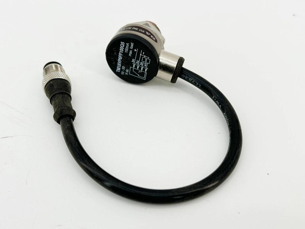 Used Banner TM18VP6FF100Q5 Heavy Duity Right Angle Sensor 10-30VDC 100MM Range 4Pin m