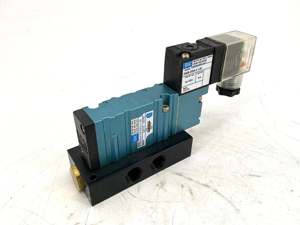 New MAC Valves 413A-BAA-DM-DDAJ-1JD Solenoid Valve 5.4Watts 120PSI 24VDC