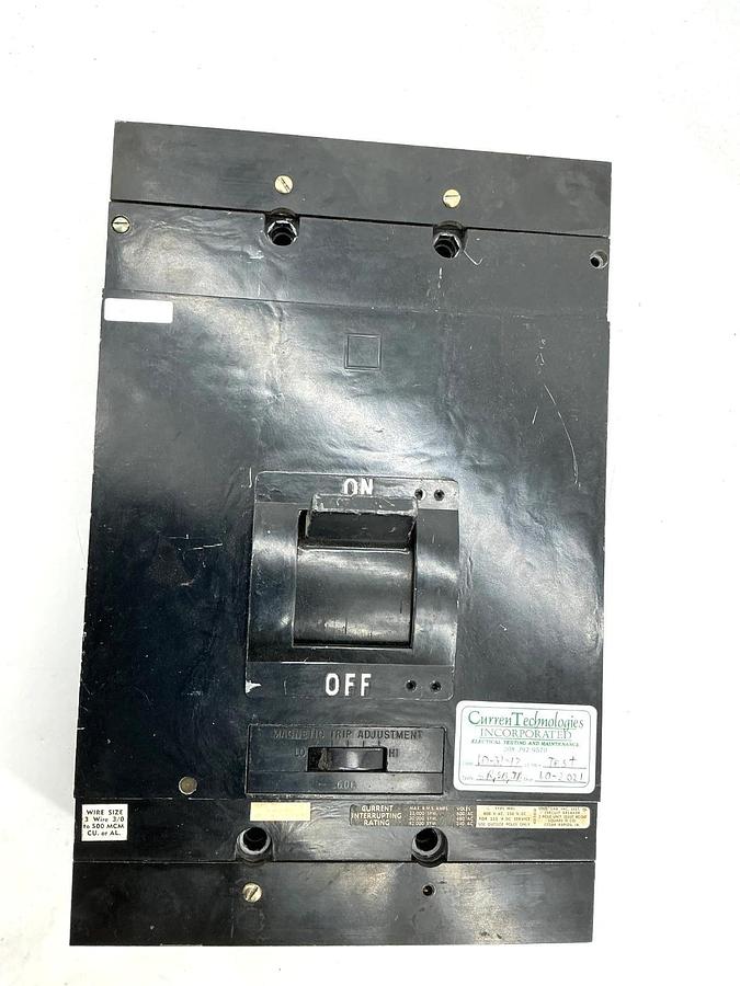 Used Square D 4015614 Molded Case Circuit Breaker 3-Pole 1000A 600V