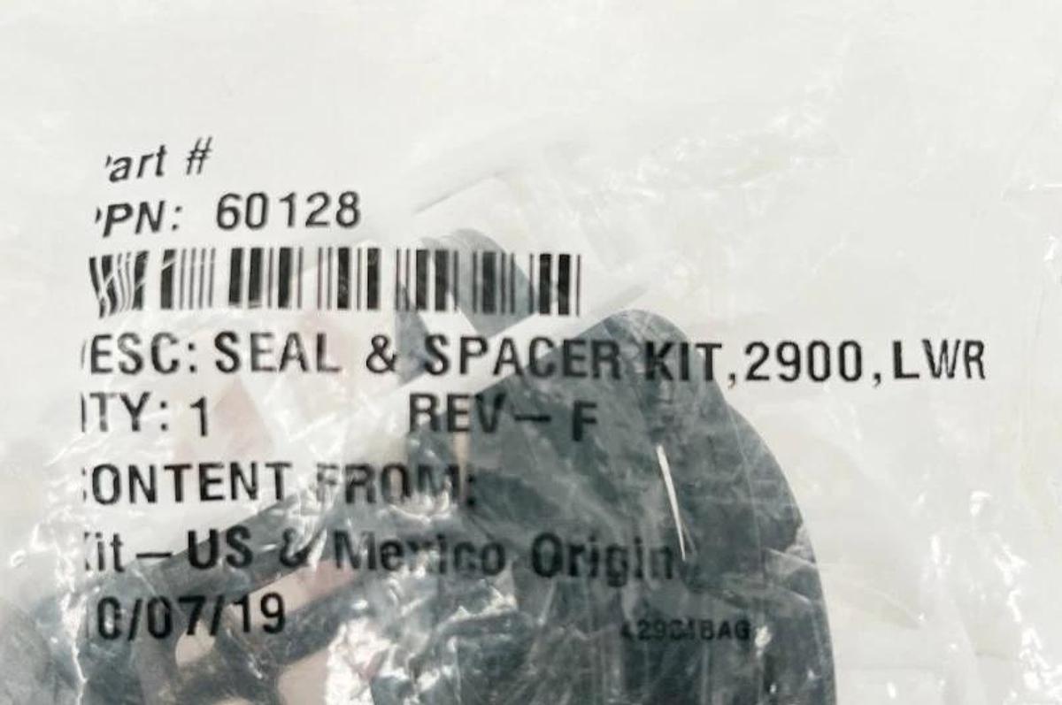 New 60128 Seal & Spacer Kit 2900 LWR Rev F