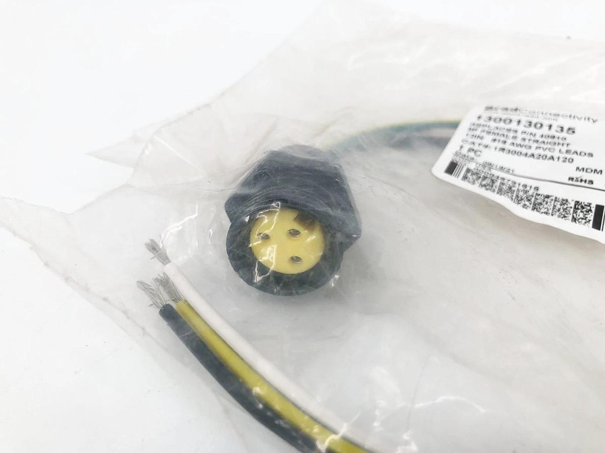 Lot of 2 New Brad Connectivity 1300130135 Receptacle 3P Female 12" #16AWG