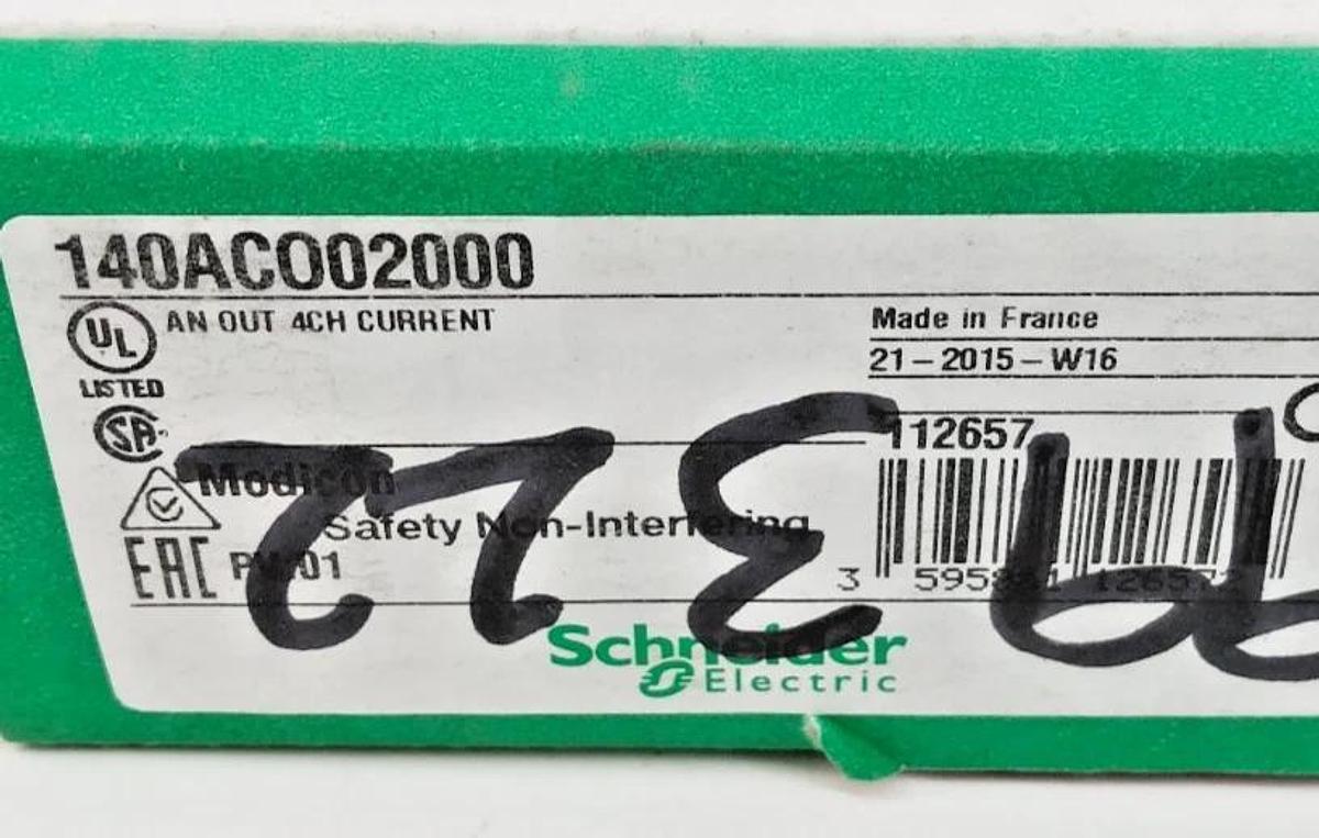 New Schneider Electric 140ACO02000 Analog Output Module 4CH Current Modicon