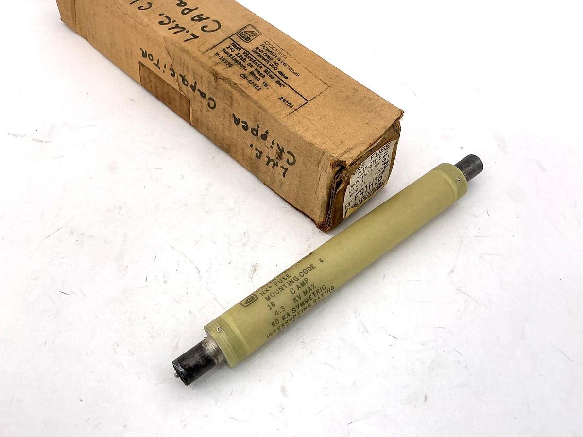 New Cooper Power Systems FA1H18 NX Fuse 18A 4.3KV Max Mounting Code 4