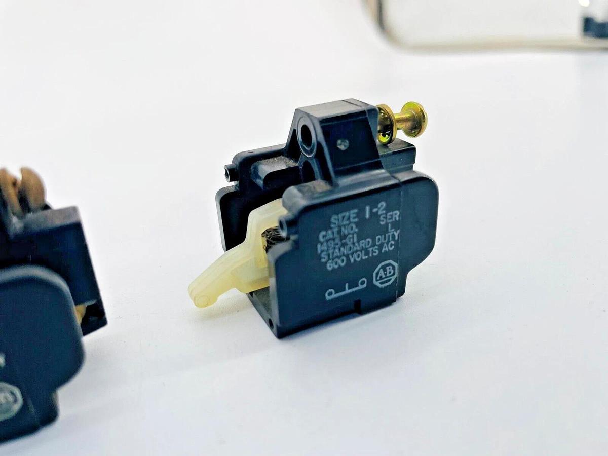 Used Lot of 3 Allen Bradley Auxiliary Contact 1495-G1 1495-G0 1495-G3 600V Ser L