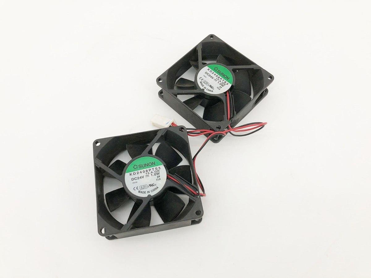 Lot of 2 New Sunon KD2408PTS3 Axial Fans 24VDC 1W