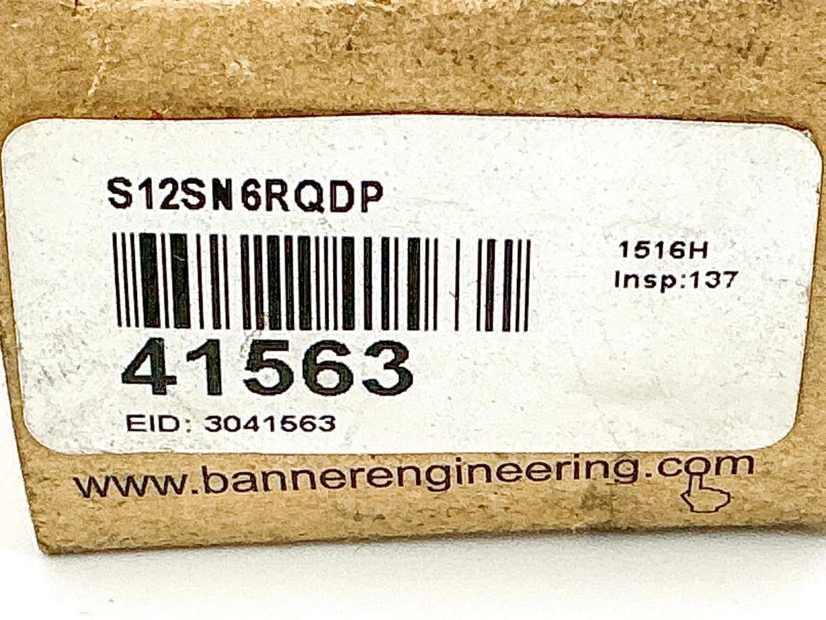 New Banner Engineering S12SN6RQDP Photoelectric Sensor 10-30VDC 100mA 41563