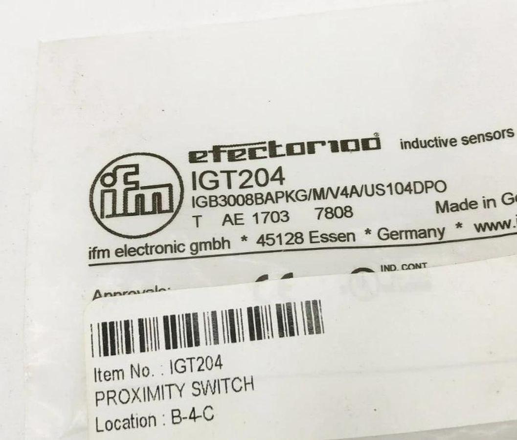 New IFM IGT204 Proximity Sensor 8mm Range PNP NC