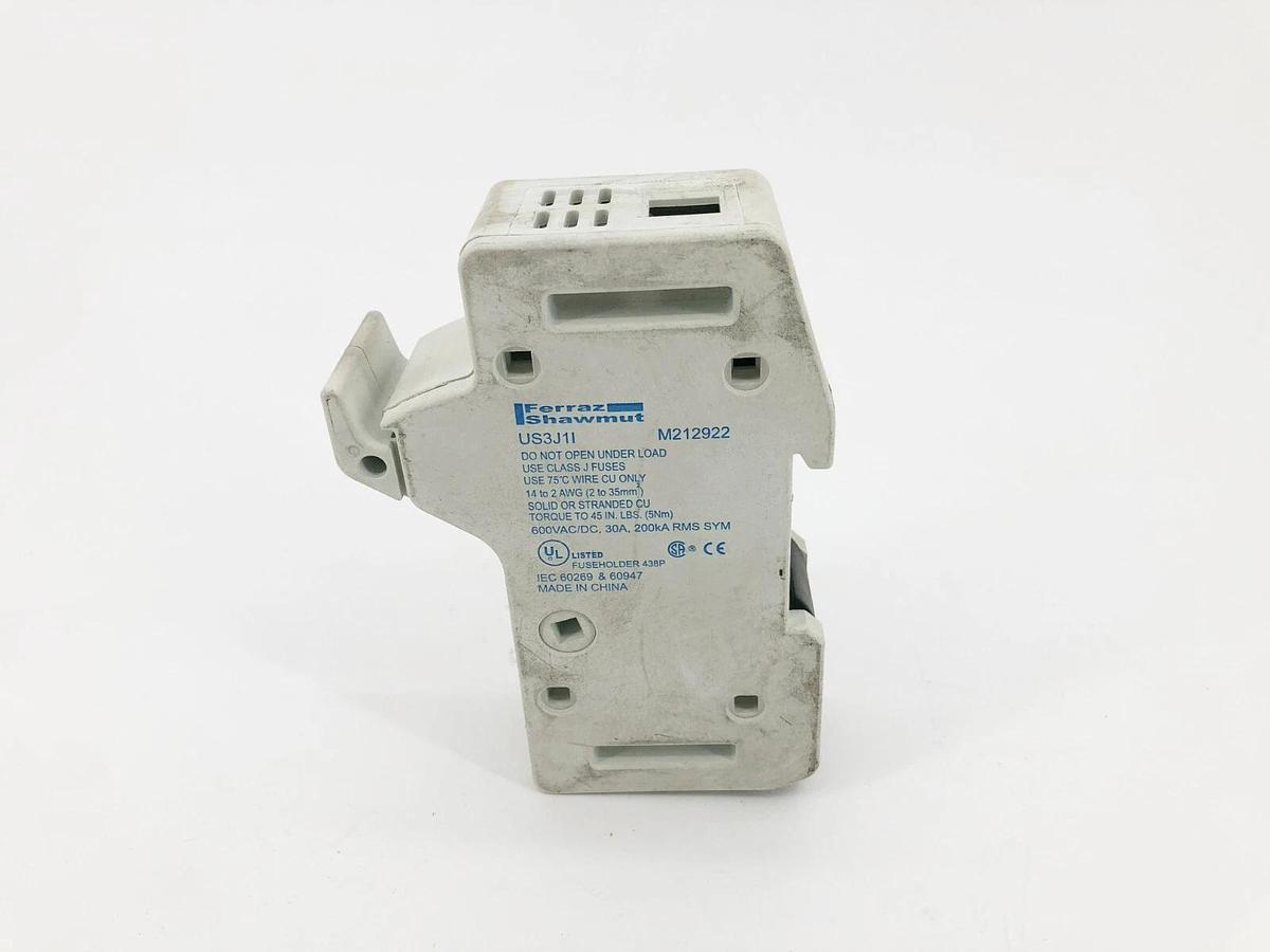 Used Lot of 3 Ferraz Shawmut US3J1I Fuse Holder W/ Indicator 30A 600V 1 Pole