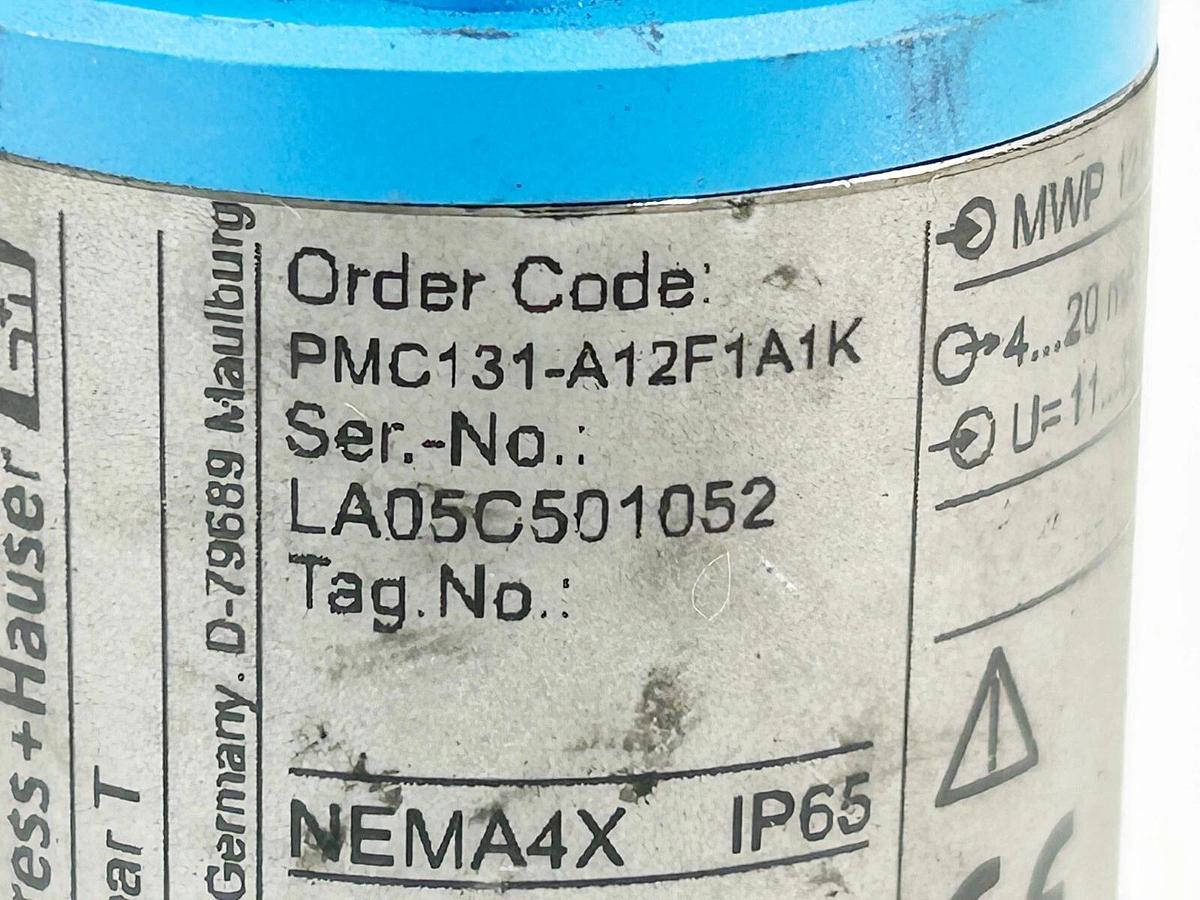 Used Endress + Hauser PMC131-A12F1A1K Transmitter 12Bar 20MA 30VDC 1/4NPT 1/2NPT NEMA